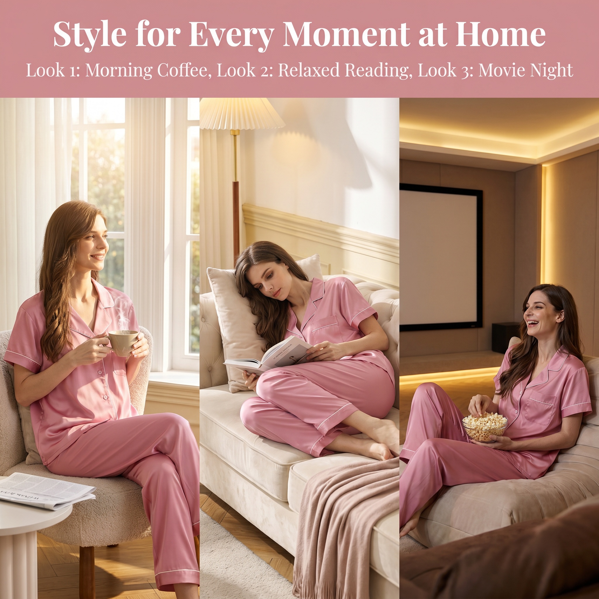 Womens Pajamas Set  Pajama Sets Soft Sleepwear XS-XXL Button Down Lounge Sets Nightwear Long Pants Pjs Sets