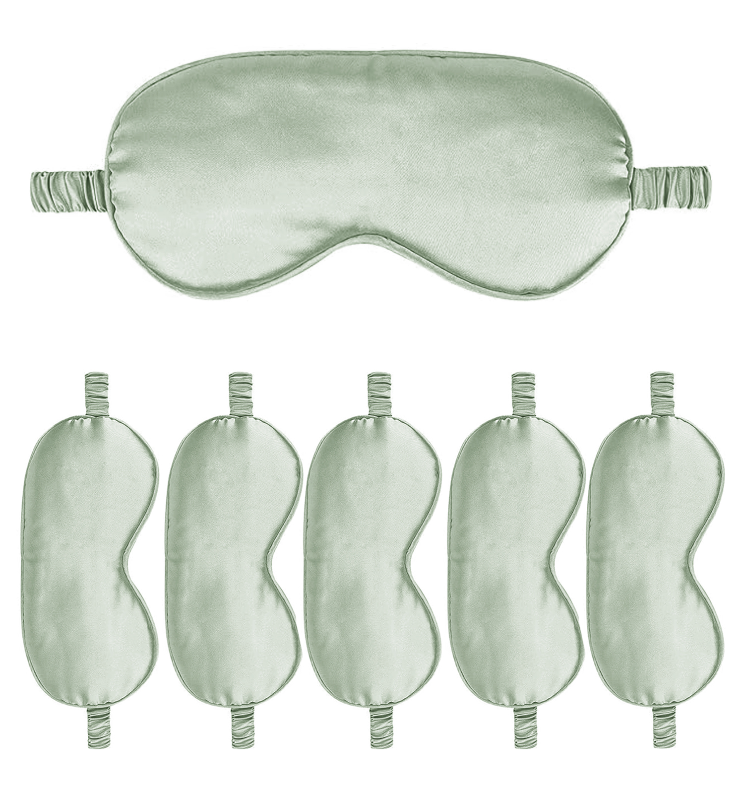 6PACK Silk Sleep Mask Satin Eye Masks Blackout Silky Eyeshade Cover Soft Blindfold Eyeshades for Women Sleeping Travel Gift